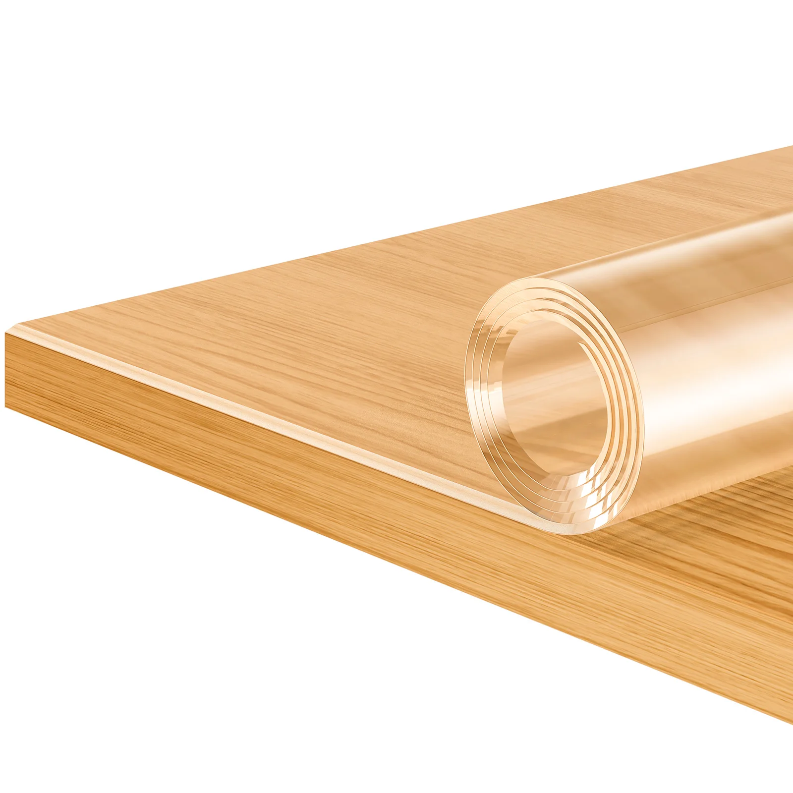 WOLTU Film de table transparent en PVC 2 mm, nappe rectangulaire transparente comme du cristal, housse de protection imperméable pour table de salle à manger ou de restaurant