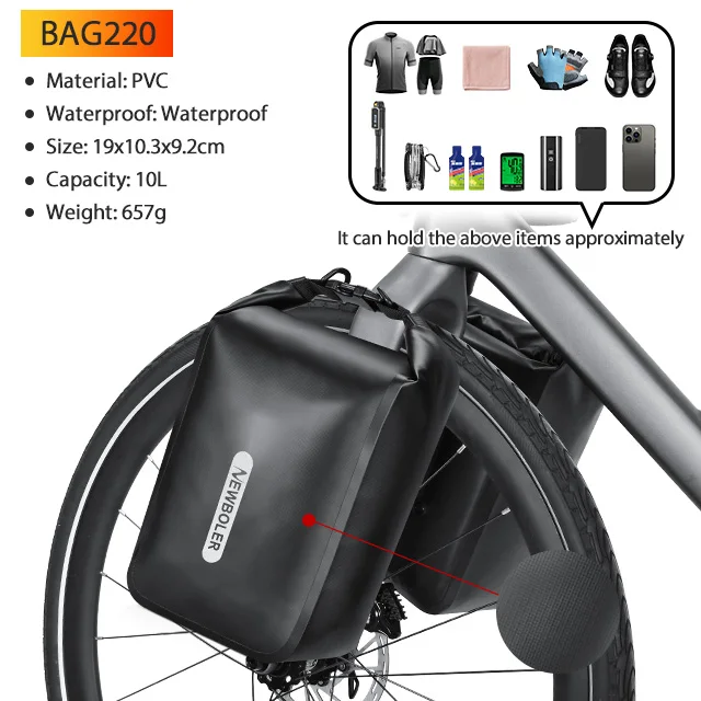 NEWBOLER Wasserdichtes Bikepacking-Taschenset, Fahrrad-Reisetasche für Gravel-Bike, Rennrad, Langstrecken-Touren, Fahrradzubehör
