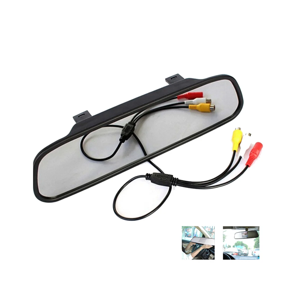 Durable 4.3-Inch Rearview Mirror Display Car HD LCD Screen DVD Display Reversing Camera Car Accessories