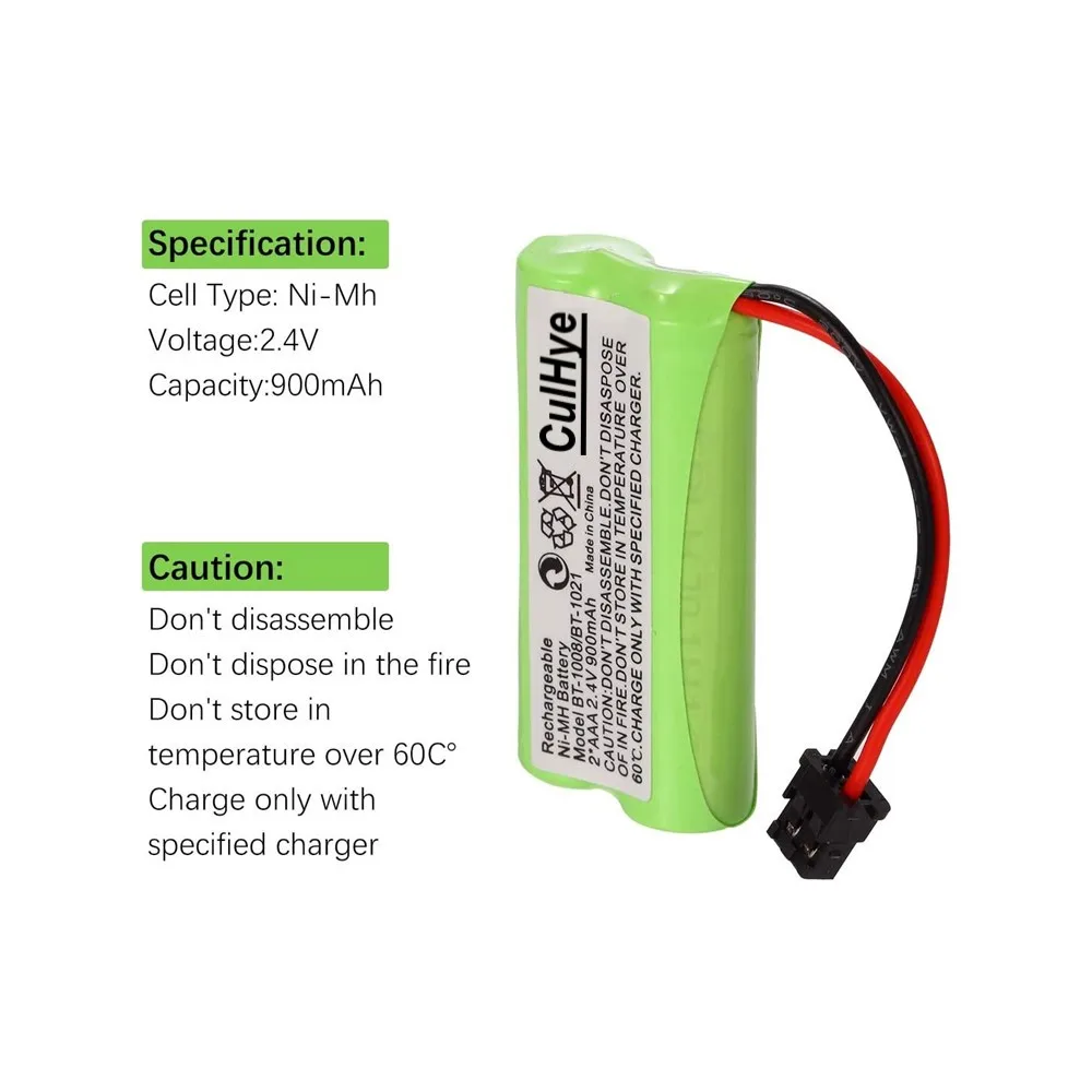 コードなしの家庭用電話バッテリー,2.4 mah,900 v,uniden bt1008 bt1021 WITH43-269 wx12077 sanyo CAS-D6325 ar cbbt1008
