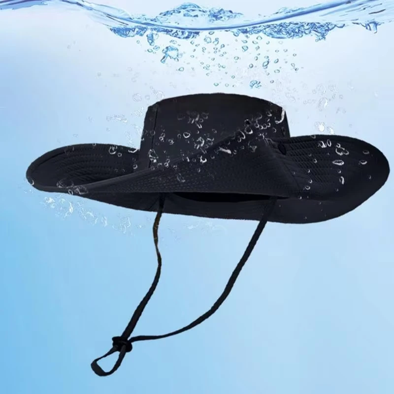 قبعة رعاة البقر الغربية للسيدات للتخييم في الهواء الطلق والمشي لمسافات طويلة قبعة صيفية بحافة واسعة قبعة صياد للحماية من الأشعة فوق البنفسجية تصميم عصري