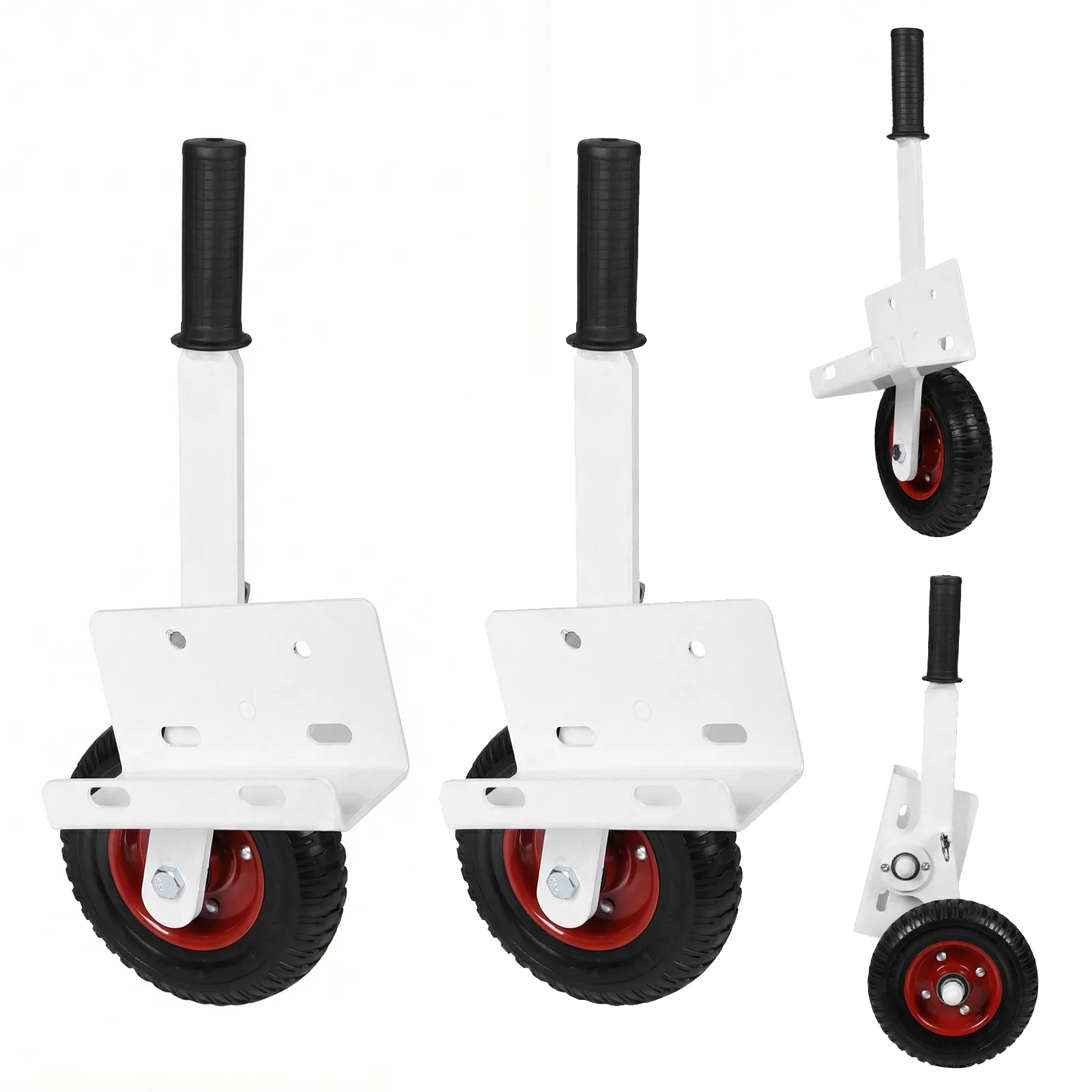 

Soccer Goal Dolly 1300 Lbs Capacity Rubber Tire Rotating Flip Over Mounting Wheel Kit Rubber for Portable Poultry Mobilization