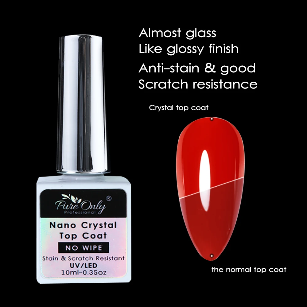 

High Gloss Nano Crystal Top Coat UV Gel Nail Polish Diamond Base And Top Coat No Wipe Gel Fast Drying Protective Private Label