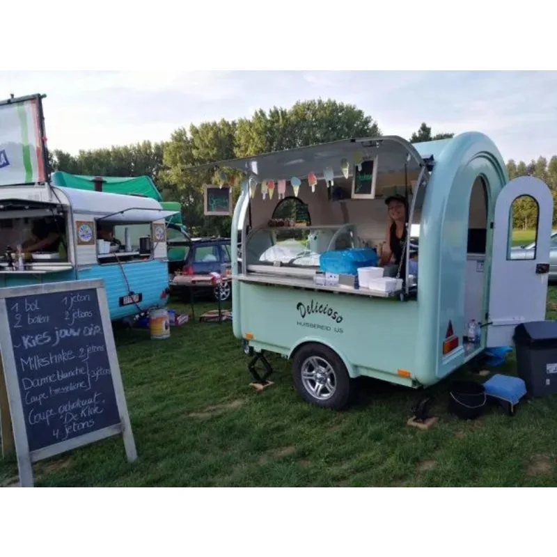 كامل المطبخ شاحنة الوجبات السريعة مخصص عربة البيتزا المتنقلة مقطورة حل المفاتيح مع نظام الغاز الكهربائية الهيكل الثقيلة 2024 #6