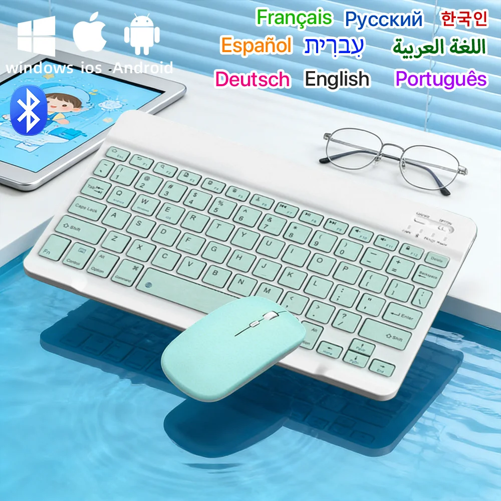 

Ultra-Slim Bluetooth-compatible Keyboard Portable Wireless Keyboard For iPad iPhone Tablet Phone Smartphone iOS Android Windows