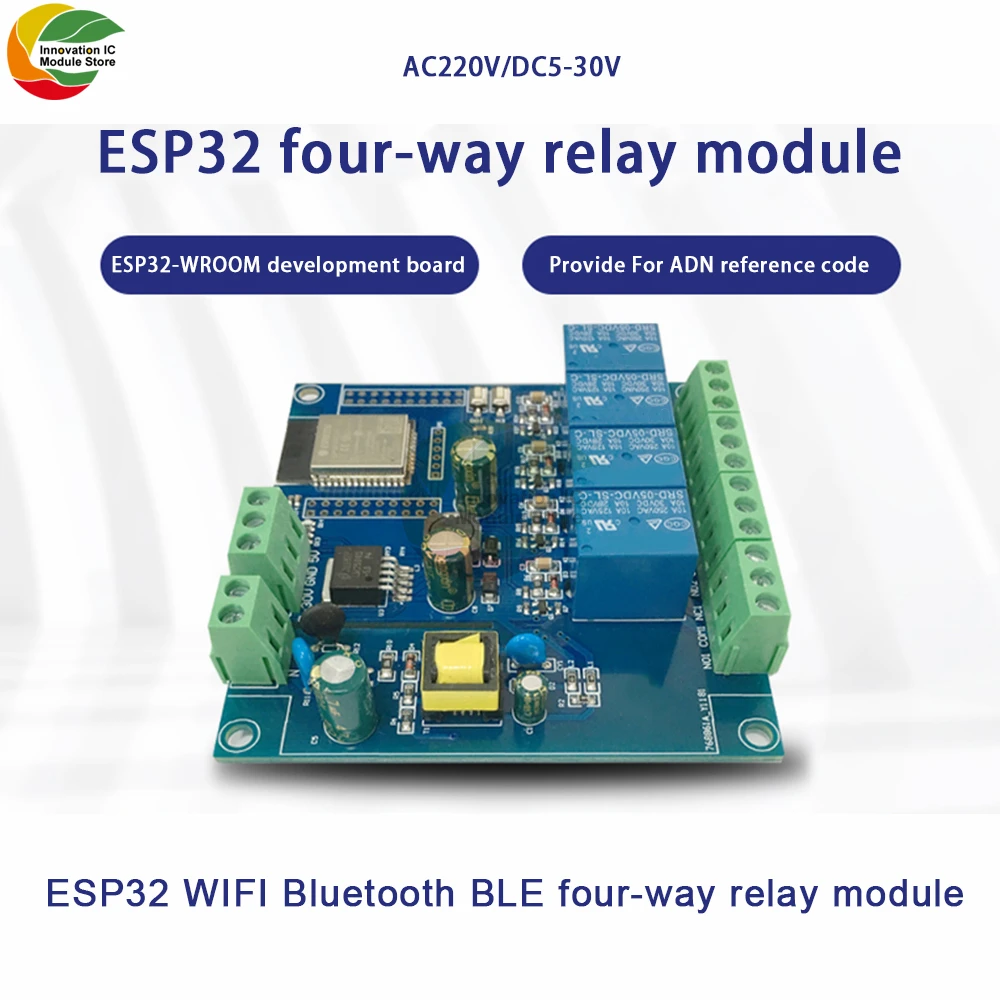 AC/DC ESP32 WIFI Bluetooth BLE 4 Chiều Module Relay ESP32-WROOM Ban Phát Triển Module