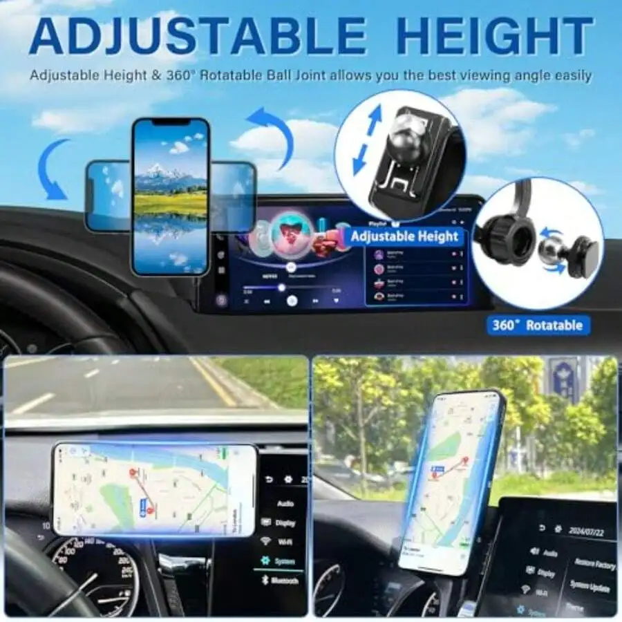 Zfor MagSafe Car Phone Holder For 2021-2025  CX5 CX-5 Accories Magnetic Phone Holder 360° Cell Phone Mount With Sunglasses