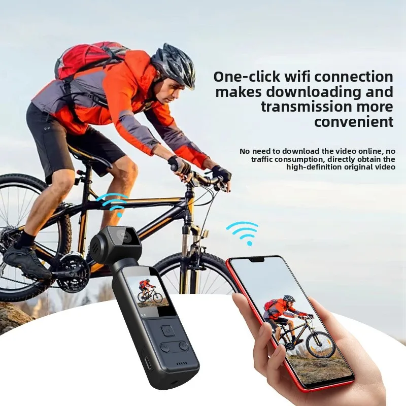 새로운 4K 고화질 포켓 카메라 야외 방수 라이딩 DV 270 °   회전식 브이로그 스포츠 카메라