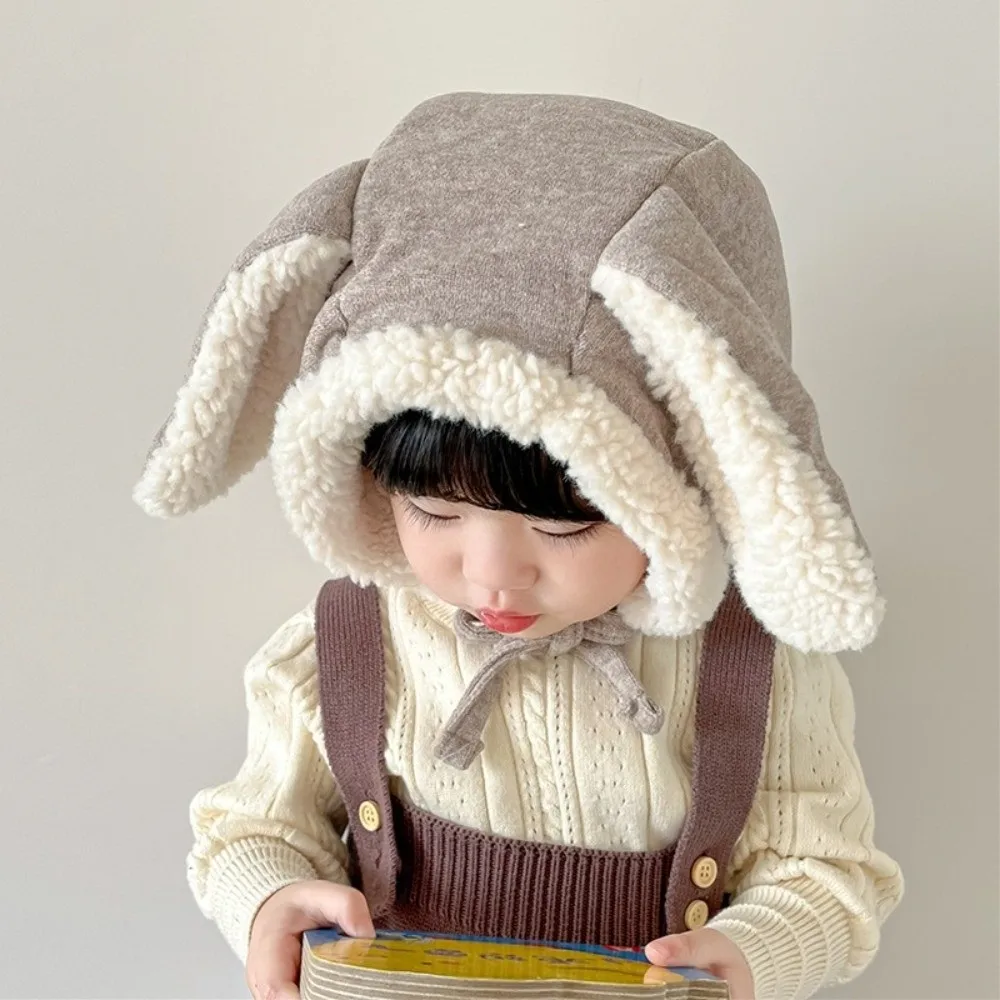 

Kawaii Cute Rabbit Ear Hat Fleece Thick Baby Beanie Cap Warm Winter Ear Protection Hat Boys Girls