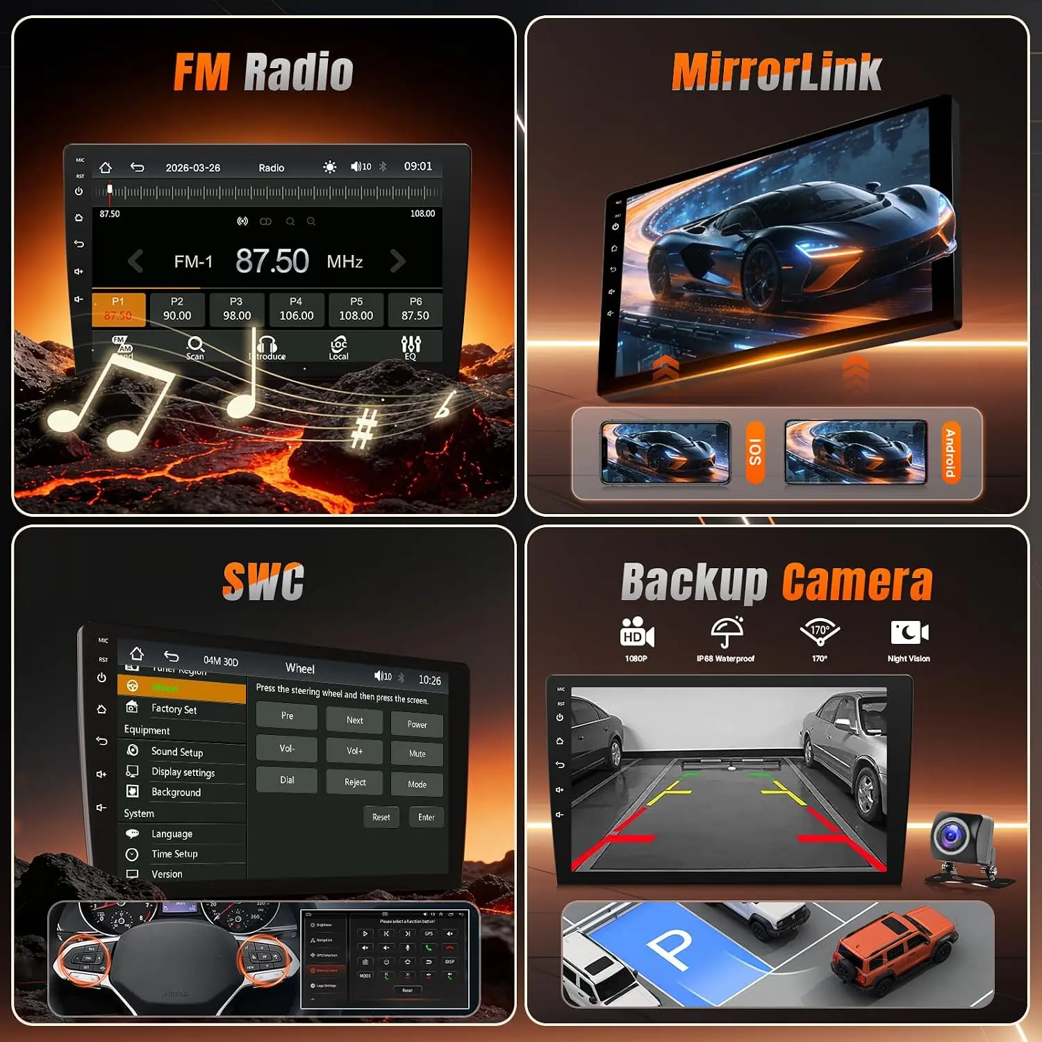 Car Linux Radio for Honda CRV 2002 2003 2004 2005 2006 Fast Boot Stereo Compatible with Wiress Apple Carplay Android Auto