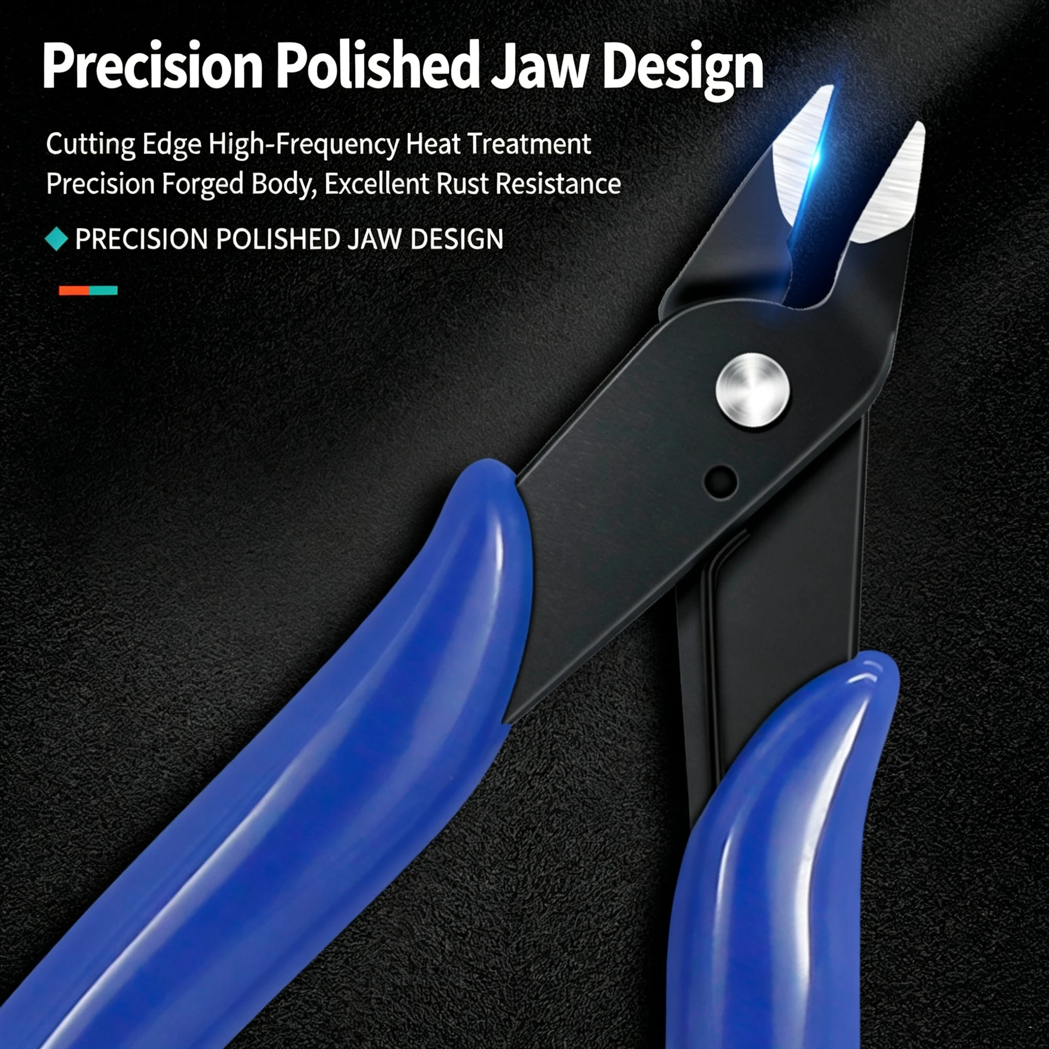 Precision Polished Jaw Diagonal Cutters Anti Rust Mini Side Wire Cutting Pliers for Electronic Model Craft Hobby DIY