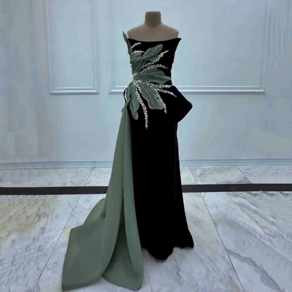 Customized Luxury Glitter Women's Evening Gowns Rhinestone Long Dresses Exquisite Prom Party Dresses Formal Occasion