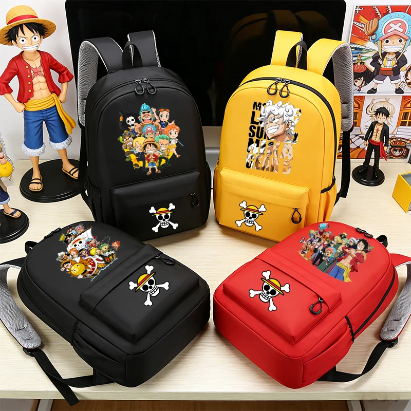 

Ones Piece Backpack Leisure Durable Travel for Cute Game Anime Zoro-Luffy-Boy Student Pen Book Storage Back To School School Bag