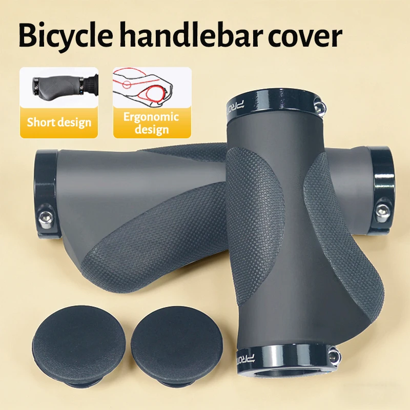 

Bicycle Handlebar Grips TPR Rubber Comfy City Mountain Bike Scooter MTB Soft Cycling Handle Bar Cover End Non-slip Aluminum Lock