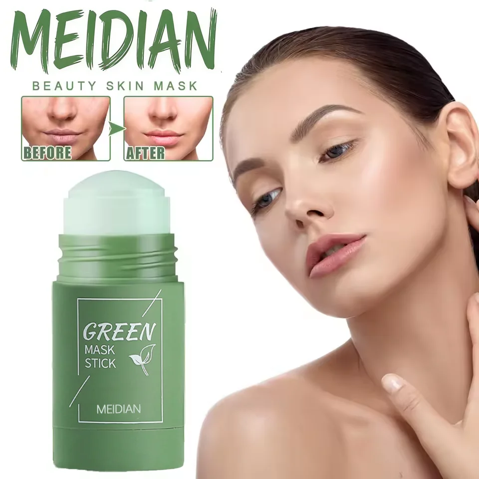 Meidian Green Tea Mask Stick Cleansing Mud Mask Oil Control Anti-Acne Moisturizing Skin Care