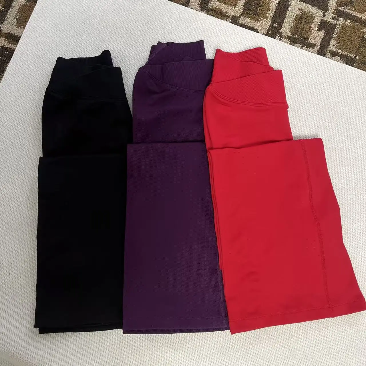 Impact Full Flared Trousers Women's Hip-lifting Naked Casual Wide-leg V-waist Pleated Tight Yoga Sports Pants for Riding