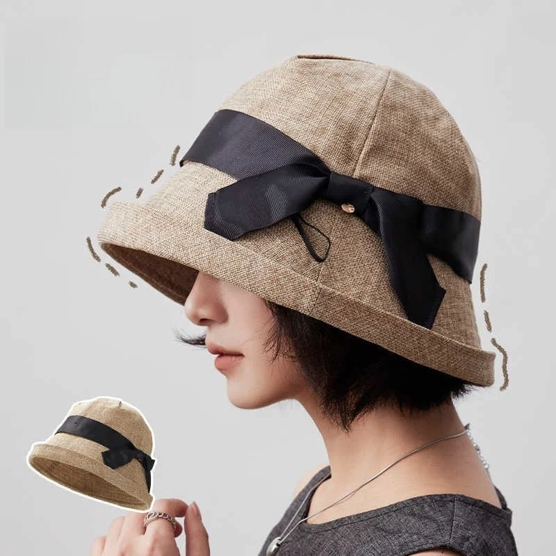 A breathable and lightweight fisherman's hat with ruffled women's foldable