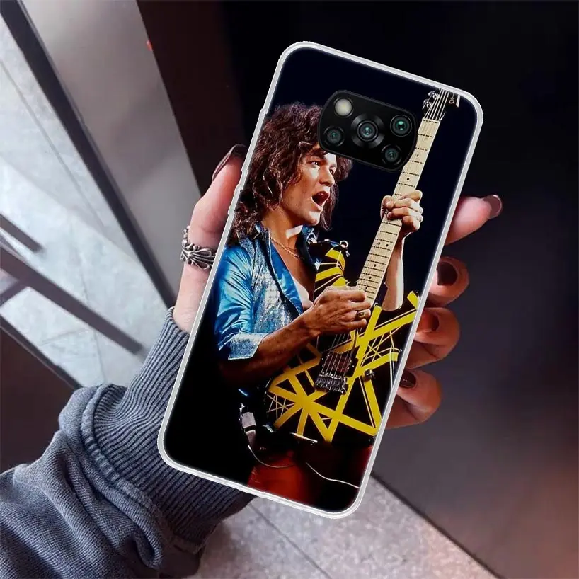 Eddie Van Halen Graphic Guitar Phone Case For Xiaomi Mi 12T 11T 10T 9T 12X 11i 12 11 10 9 8 Lite 13 5X 6X A1 A2 A3 CC9 Shell Pri