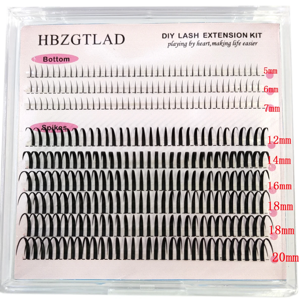 HBZGTLAD Wimpern 80D/100D Wimperncluster mit unten und stacheligem Volumen DIY Anime Wimperncluster verlängert Wimpern – Detail 2