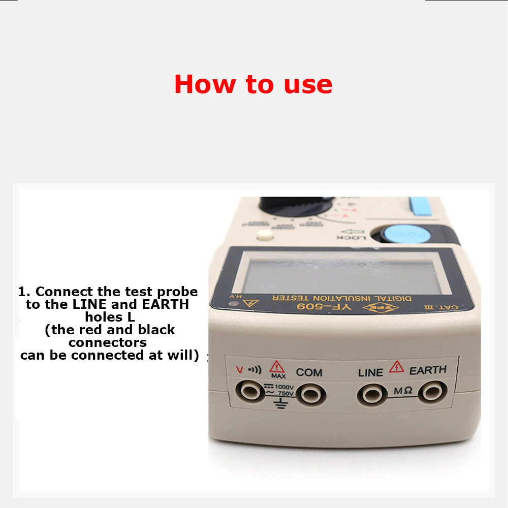 YF510 Digital Display Paint Resistance Meter, Paint and Coating Conductivity Tester 0~1000V
