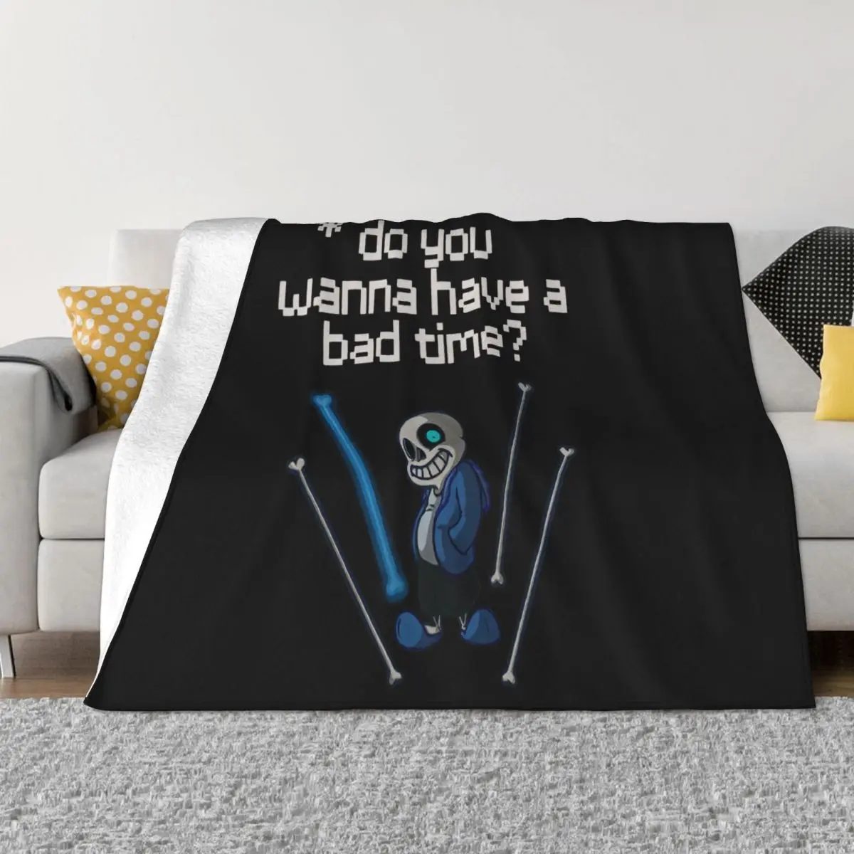 

Undertale Sans Wanna Co Xau Thoi Gian Tr Choi Lay Cam Hung Tu Den Smlxl3Xl Ao Thun Плед