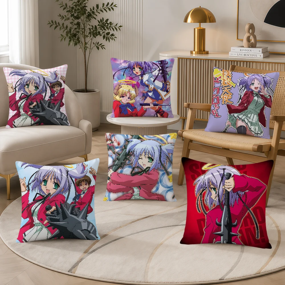 Cutecore Anime B-Bludgeoning Angel Dokuro Chan Cushion Cover Soft Pillowcase Sofa Living Room Home Decor Protective Covers Hogar