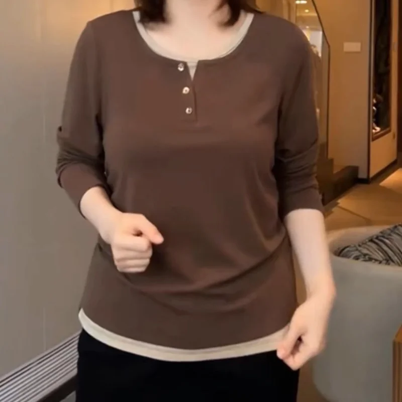 เสื้อชั้นในกำมะหยี่ผู้หญิงขนาดใหญ่ชุดแม่แฟชั่นและเสื้อสองชิ้นปลอมอเนกประสงค์