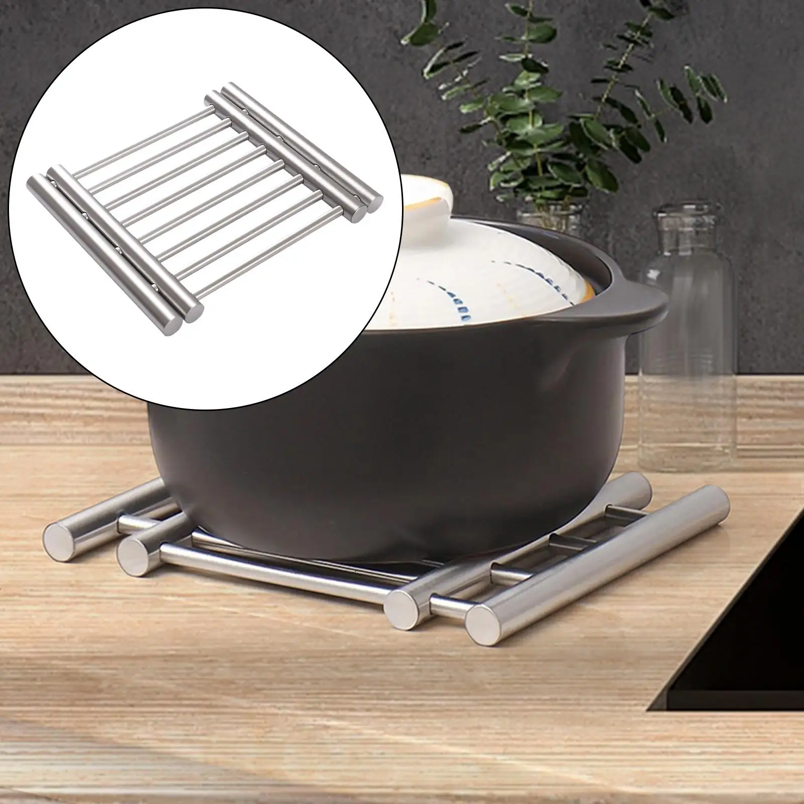 Stainless Steel Trivet Stainless Steel Pot Trivet Expandable Multipurpose Mat for Pots and Pan for Apartment Kitchen Bar Cafe