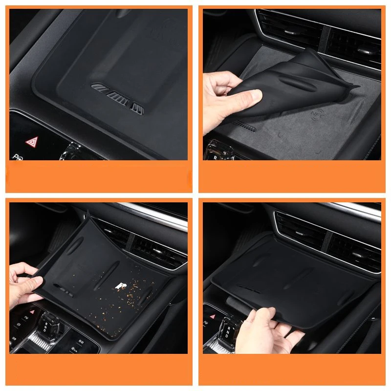 Für BYD Sealion 7 2024 2025 Auto-Styling Kabelloses Lade-Silikon-Schutzpad Mittelkonsole Rutschfestes Pad Auto-Zubehör – Detail 6
