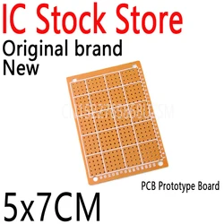 10PCS 5*7 Bakelite DIY Prototype Board PCB  PCB 5cm 7cm DIY Prototype Paper Universal Board Yellow DIY Electronic Experiment 5x7