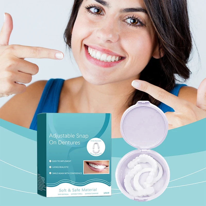 BeautyTool-dentadura ajustable para adultos, conjunto completo de Dentaduras postizas, 2024