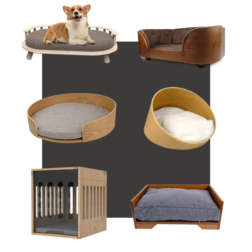 Wooden  Dog Bed - Durable Raised Wooden Pet Bed Frame for Small, Medium and Large Dogs and Cats