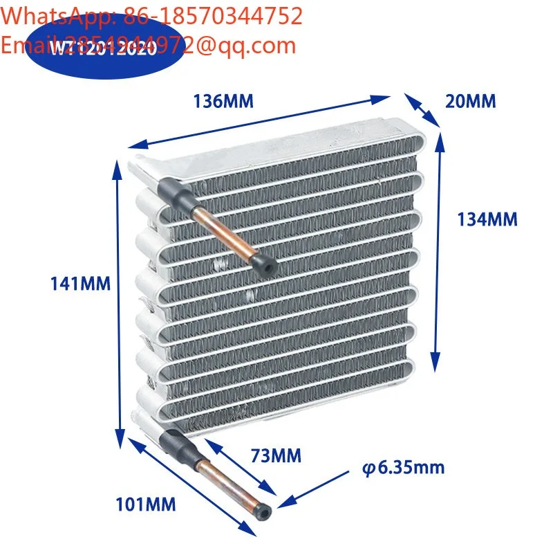 WT12012020 Exhaust Wave S-bend Micro-channel Air-cooled Condenser Micro Mini Radiator Evaporator Heat Exchanger
