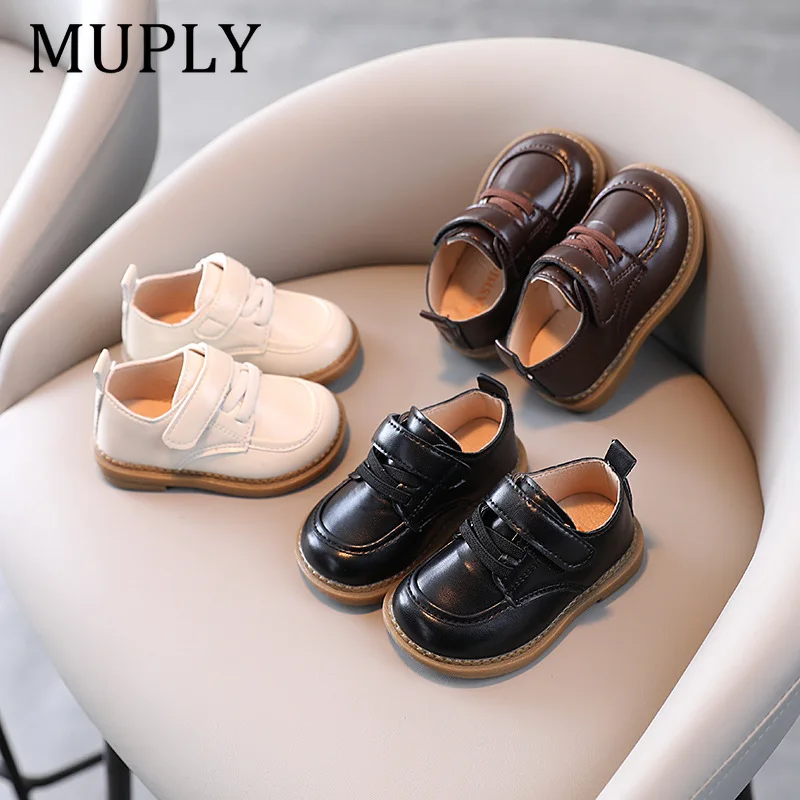 hildren Oxfords Toddler Soft PU Leather Shoes Little Boys Girls Casual Shoes For Baby Beige, Black, Brown