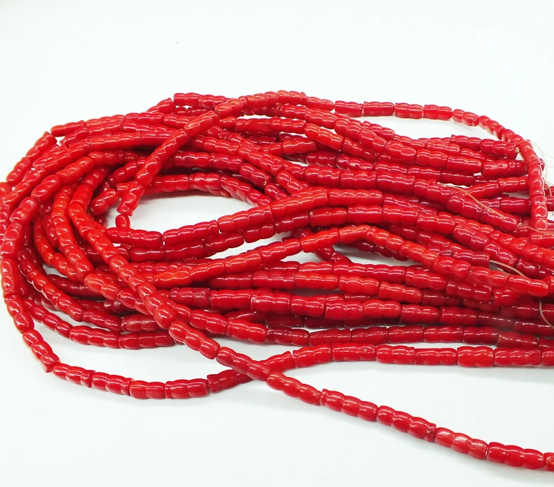 3shares/lot  4MM AAA high quality red oval shape Coral Loose Beads 15 inch