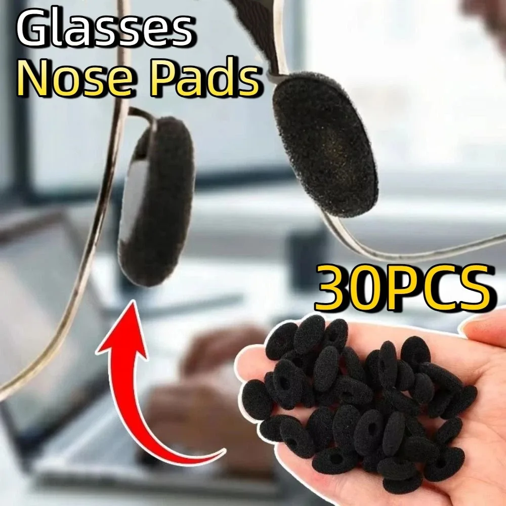 30Pcs Soft Foam Glasses Nose Pads Breathable Cover Protection Sunglasses Nose Pads Covers Anti-slip Reduce Indentation