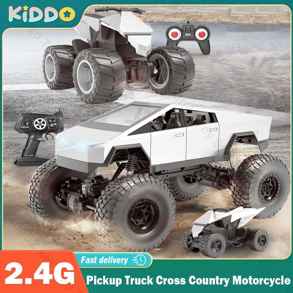 1:8 1:14 Pickup Truck RC Car Model Silver Diecast Vehicles Toy Cars Anti-Interference Cross Country Motorcycle Car Toys for Boys