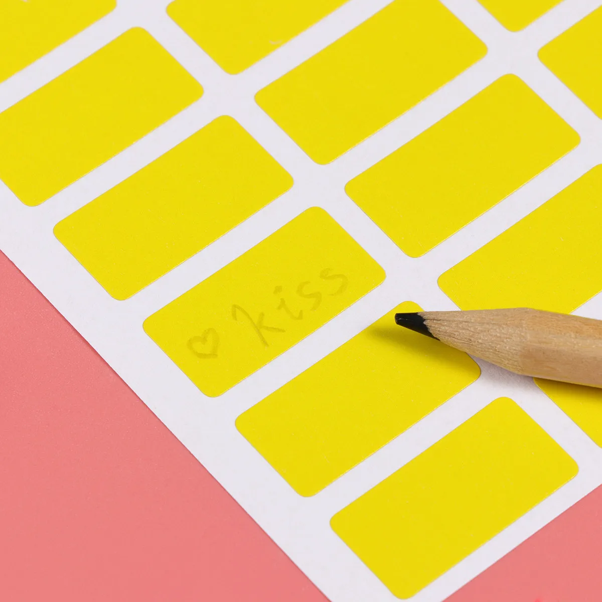 

6pcs Color Coding Rectangular Labels Self Adhesive Name Tags Folder Labeling School Office Self-Adhesive Label Supplies