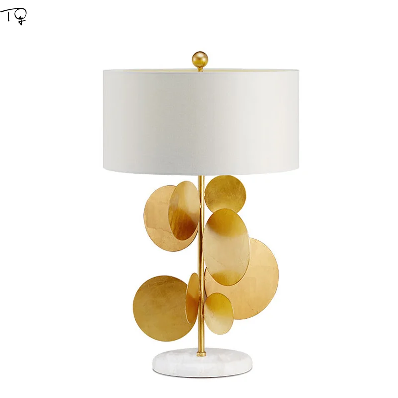 nordic minimalista moderno cobre folha de ouro marmore candeeiro mesa quarto lampada cabeceira sala estar arte decoracao casa lustre led design 01