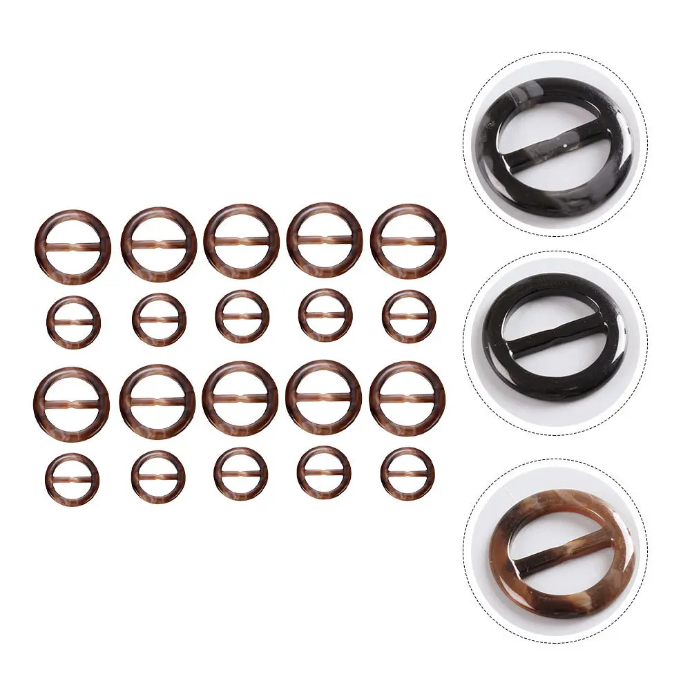 

40pcs Scarf Rings Adjustable For Clothing Decor Silk Scarf Clips T Shirt Buckles Diy Slide Buckles Clothing Decor