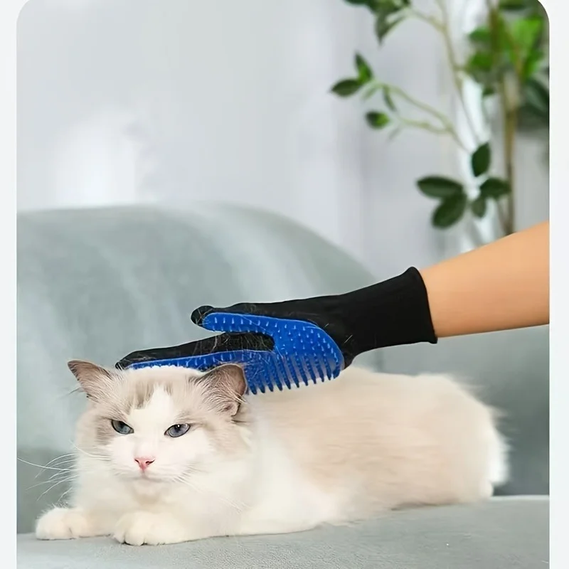 Silicone Pet Grooming Glove Pet Hair Remover Gloves Cat Dog Massage Bathing Cleaning Brush Pet Care Supplies