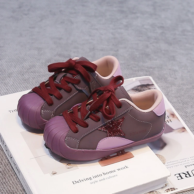 Boys Girls Star Sneakers Vintage Distressed Low Top Casual Skate Shoes Soft Non-Slip Sole Fashion Everyday Walking Shoes