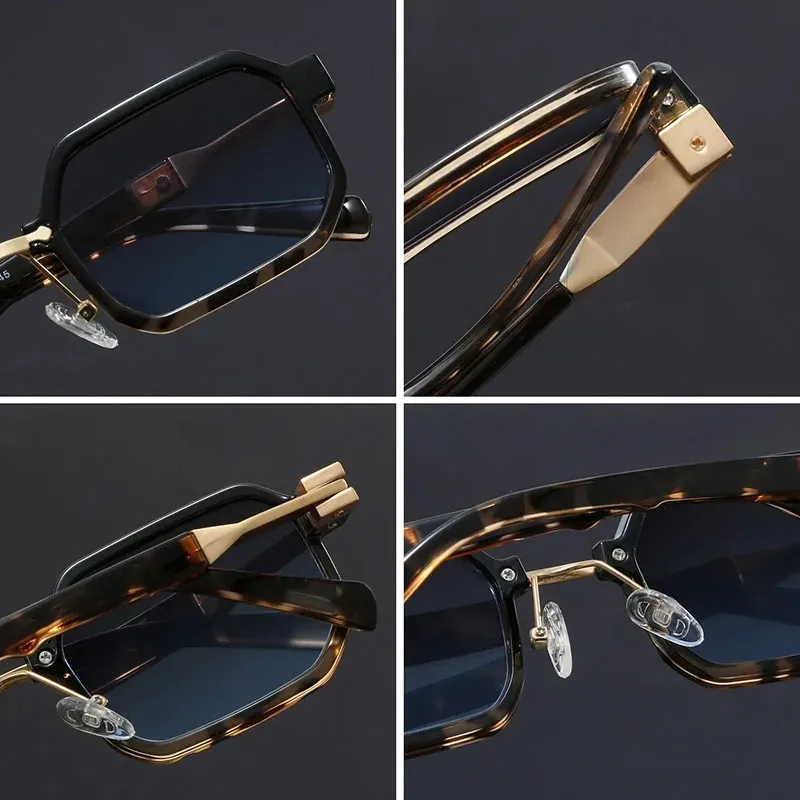 Retro Hip Hop Polygonal Small Frame Sunglasses Women Decorative Sun Glasses Men Vintage Travel Sunscreen Eyeglasses UV400 - Image 3