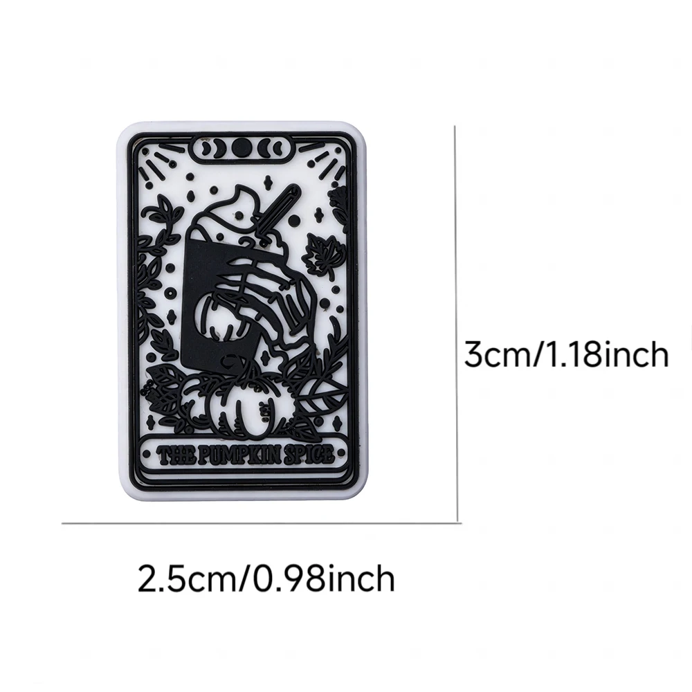 18-100pcs Cartoon Tarot Cards Horror Skull Series PVC Shoe Charms Accessories DIY Detachable Fashion Decorations Buckle Gifts