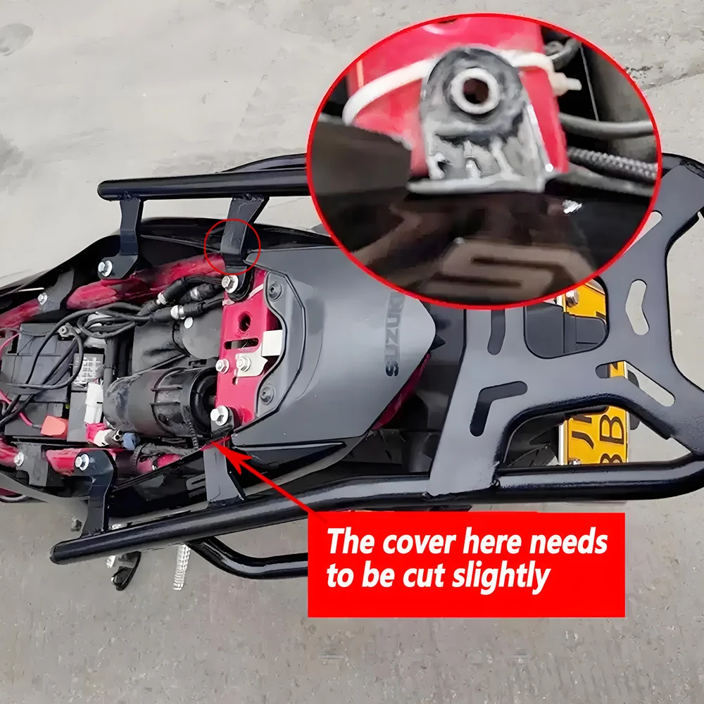 High quality tailstock For Suzuki SV650 SV650X luggage rack with aluminum alloy side box bracket trunk bracket rear shelf
