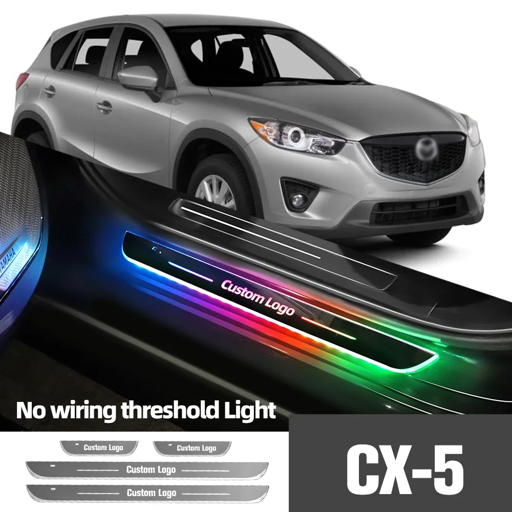 

For Mazda CX-5 CX5 CX 5 KE KF 2011-2023 Car Door Sill Light Customized Logo LED Welcome Threshold Pedal Lamp Accessories