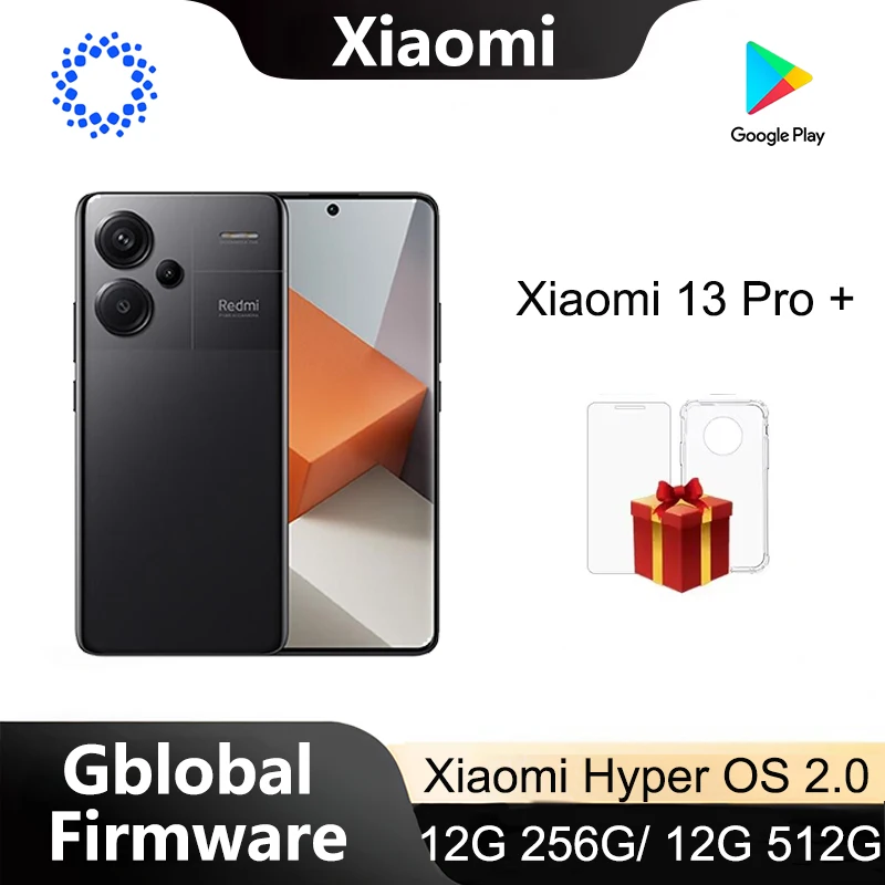 Xiaomi Redmi Note 13 Pro+ HyperOS 2.0 6.67 inches display 16G 512G 1220 x 2712 pixels full screen unlocked used phone no charger