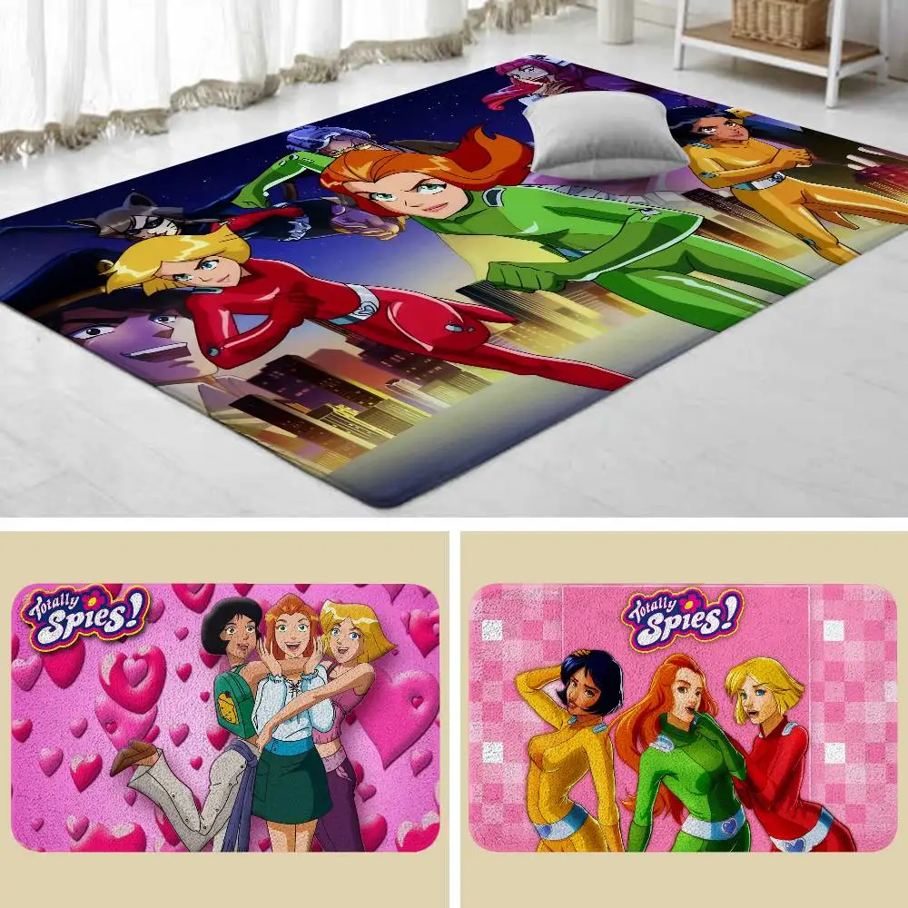 Totally Spies الكلمة حصيرة الحمام ماصة حصيرة باب بسيط الأوساخ مقاومة حصيرة المنزل المطبخ حصيرة القدم حصيرة دخول حصيرة #1