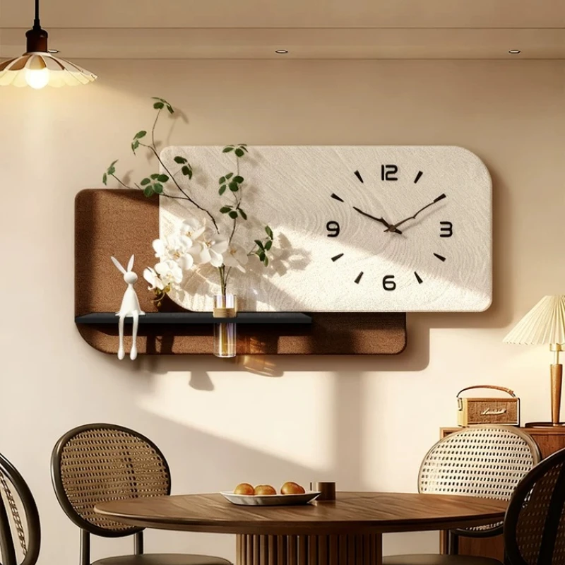 Modern Aesthetic Wall Watch Design Creative Minimalist Living Room Wall Watch Vintage Luxury Reloj De Pared Ornaments Home Decor
