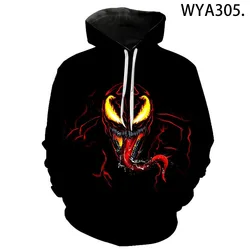 Miniso Venom Spring Fall Hoodies Casual Men Women Children Fashion Sweatshirts 3D Printed Streetwear Boy Girl Kids Cool Coat